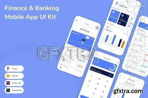 Finance & Banking Mobile App UI Kit V8H9JF7