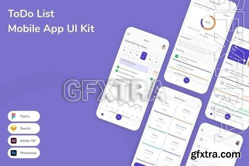 ToDo List Mobile App UI Kit ZM3ZH5Z