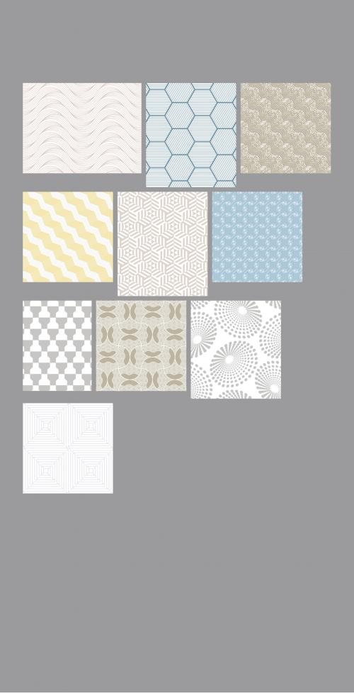 Pastel Colored Simple Geometric Seamless Pattern Collection 415859017