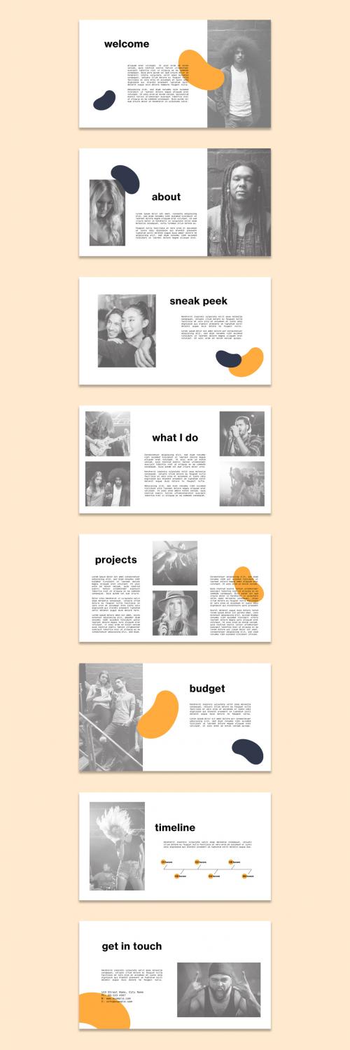 Presentation Deck Layout with Abstract Shapes 294689449