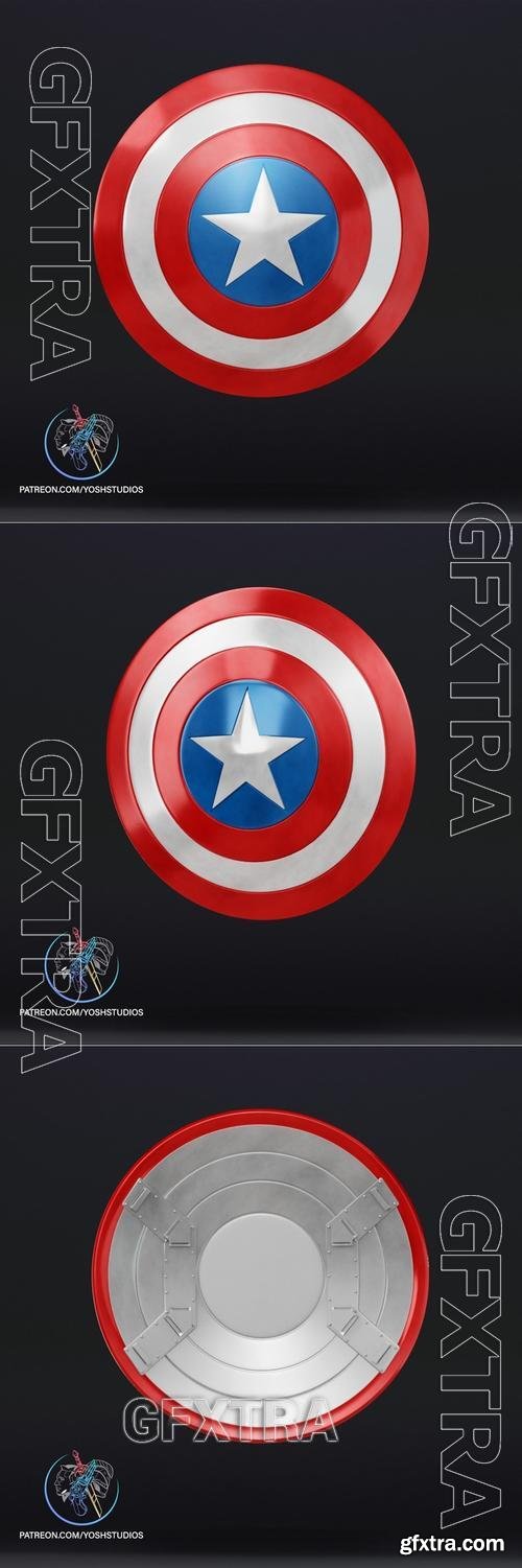 Yosh Studios - Classic Captain America Shield – 3D Print Model
