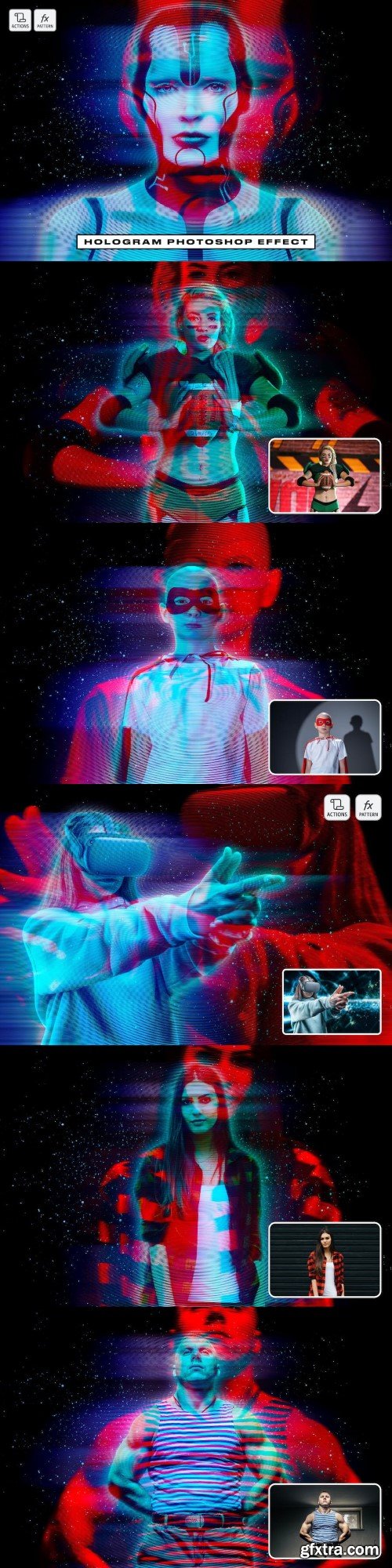 Hologram Photoshop Effect