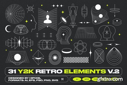 31 Y2K Retro Elements V.2 T9EPHZA