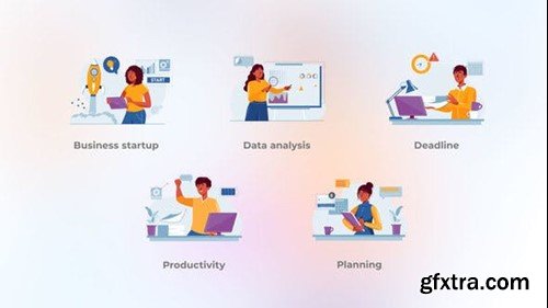 Videohive Business Startup - Blue and Yellow People Concepts 45695732