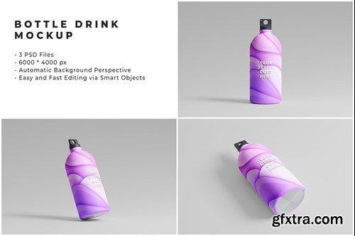 Purple Bottle Drink Mockups DLC9VUN