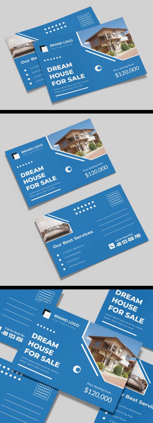 Real Estate PostCard Design Template 580233350