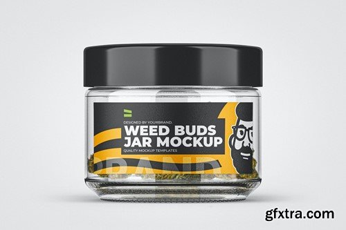 Weed Buds Jar Mockup XSXEG4P