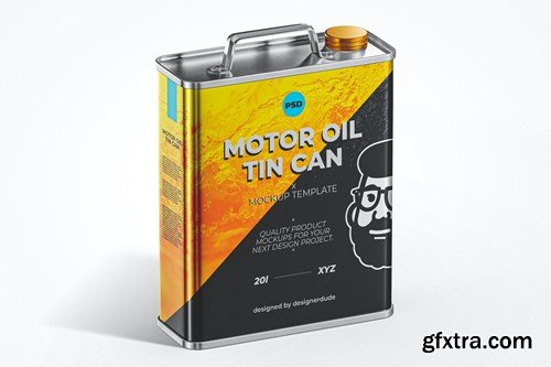 Motor Oil Tin Can Mockup 42YTZ5F
