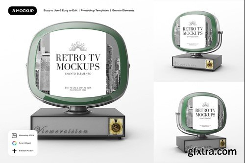 Retro Classic TV Mockup A4W4M6X