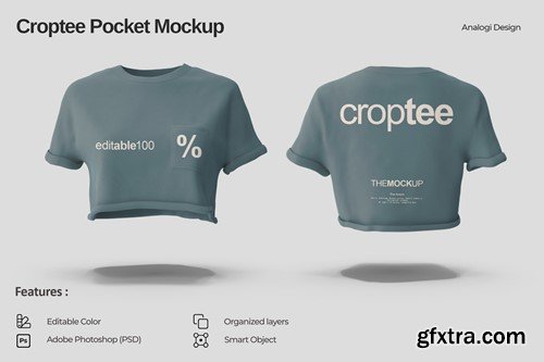 Croptee Pocket Mockup 99NS5QF