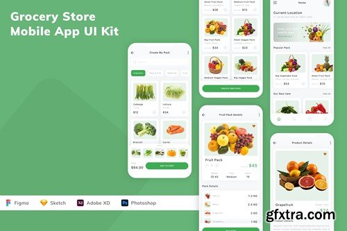 Grocery Store Mobile App UI Kit 85TXNVK