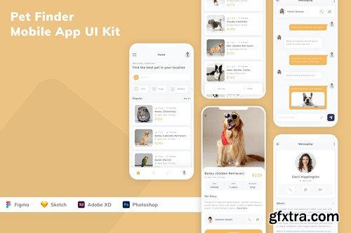 Pet Finder Mobile App UI Kit MZFTPQZ