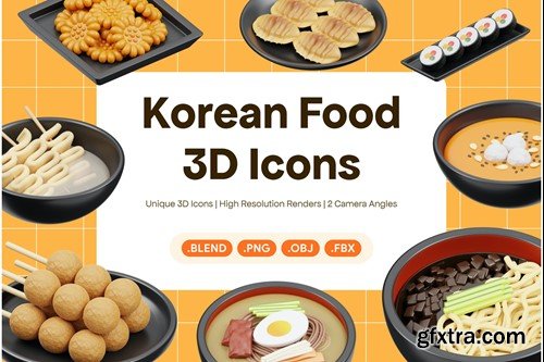 Korean Food 3D Icon FY7C6TK