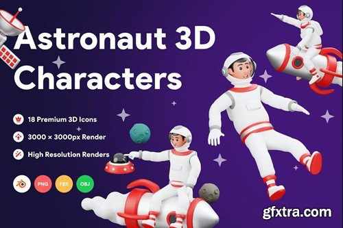 Astronaut 3D Character Illustration QAL4JQ3