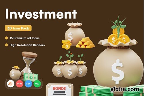 Investment 3D Icon 9AY574C