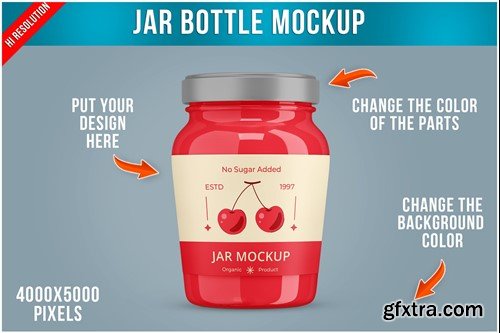 Jar Bottle Mockup YPXH73G