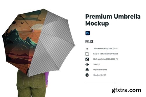 Premium Umbrella Mockup 4USJS4T