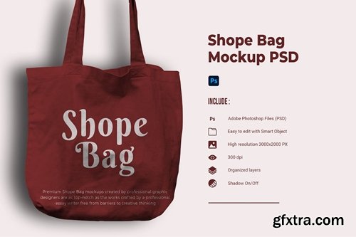 Shope Bag Mockup PSD 3G82DC3