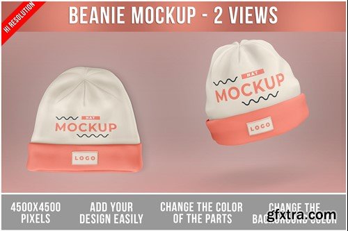 Beanie Knitted Hat Mockup 6VZENLD