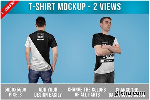 T-Shirt Mockup Template MV4FQYT