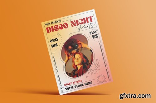 Disco Night Party Flyer HVN2WQR