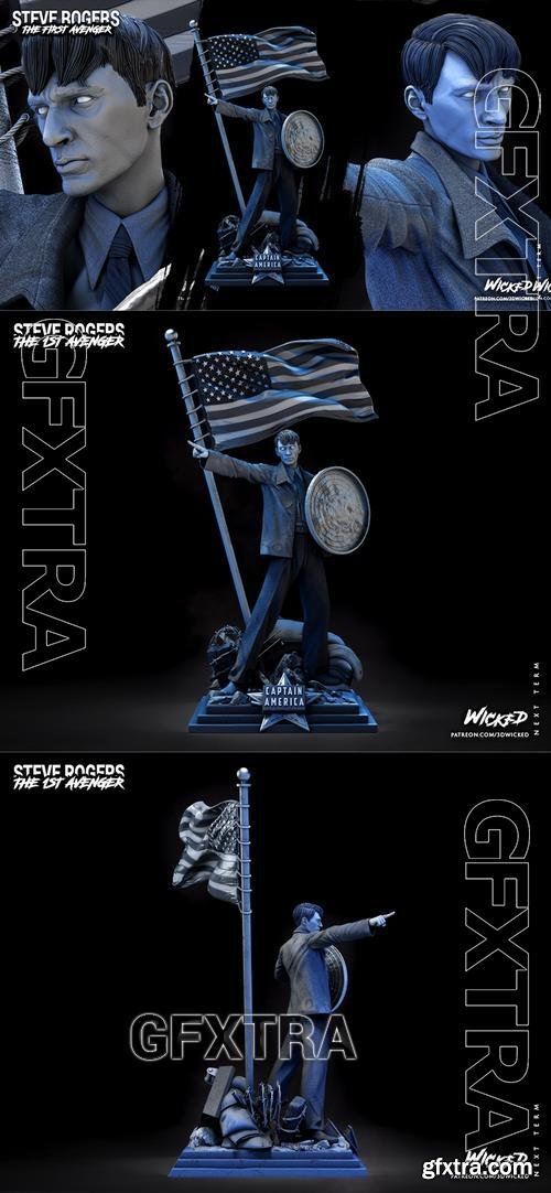 WICKED - Steve Rogers Statue – 3D Print Model