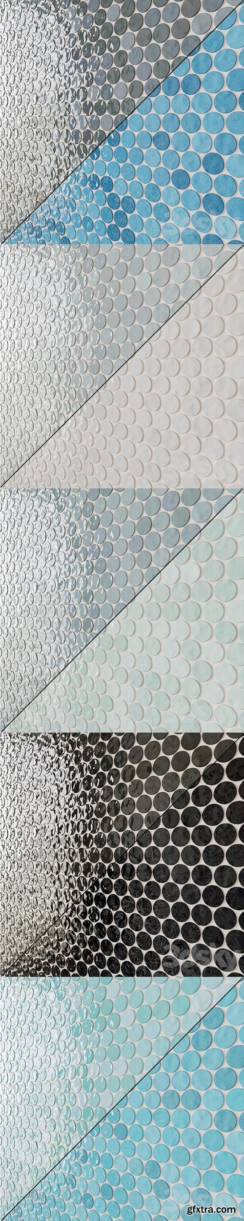 GlassPenny Round Mosaic Wall & Floor Tile 12 Colors