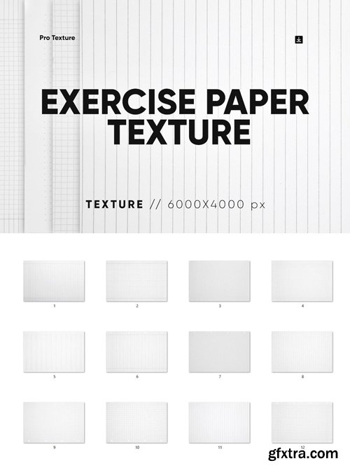 12 Exercise Paper Texture U9XG96R