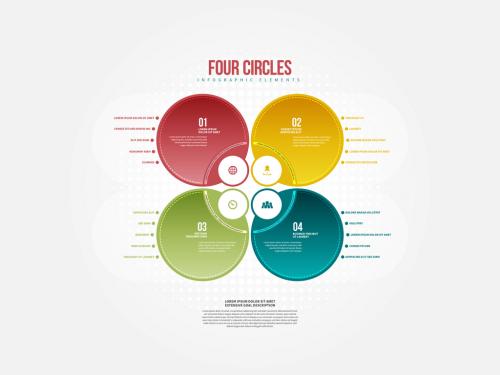 Four Circles Infographic 489272380