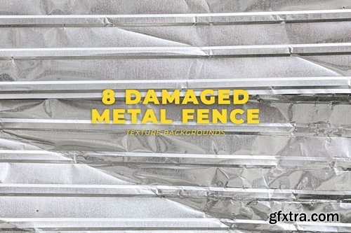 8 Damaged Metal Wall Fence Texture Backgrounds QE35F6Z