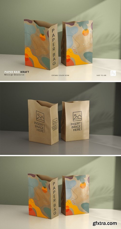 Paper Bag Kraft Mockup JAAKBCQ