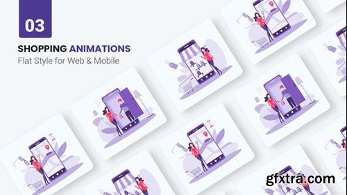 Videohive Shopping Online Animations - Flat Concept 45858126