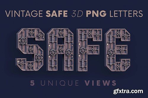 Vintage Safe - 3D Lettering C38ANKP