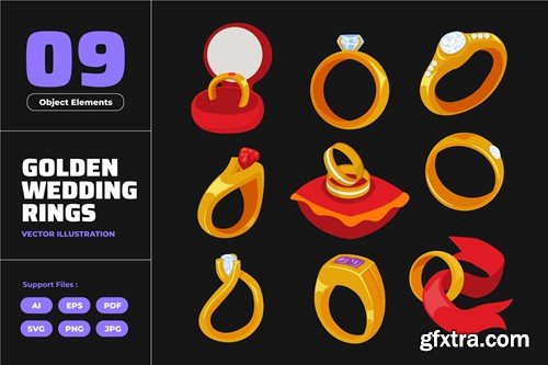 Various Gold Wedding Rings B7LWSNC