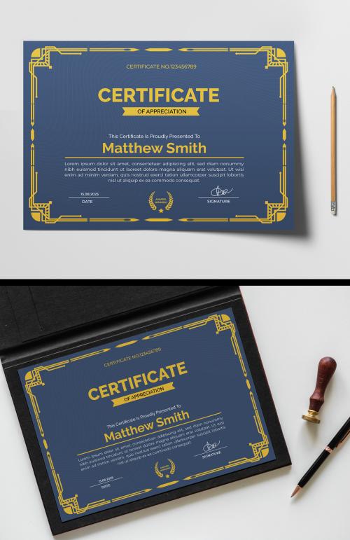 Vintage Certificate Design Template 582951232