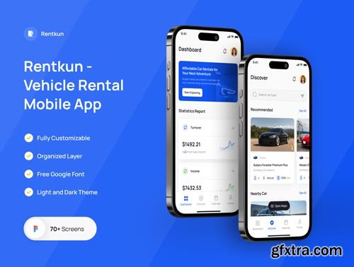 Rentkuy - Vehicle Rental Mobile App Ui8.net