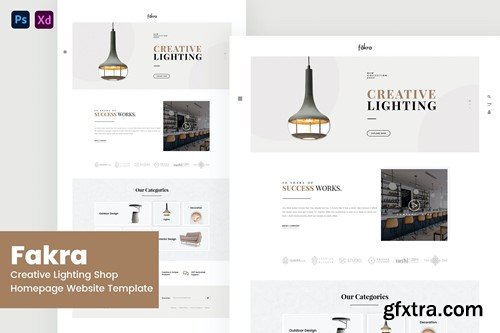Fakra - Creative Lighting Shop Website Design X3YGS9C