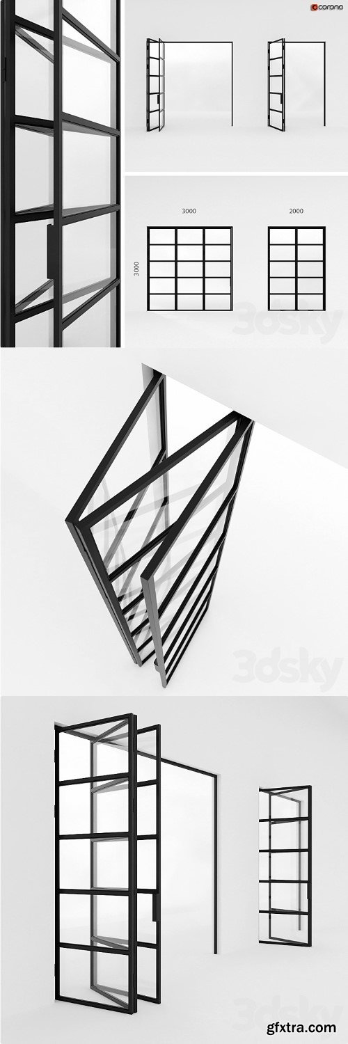 Metal doors-accordion in the style of Loft 3