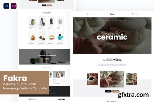 Fakra - Ceramic Hand Craft Website Design Template G6TW4EJ