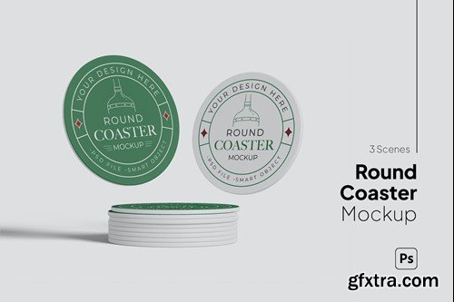 Round Coaster Mockup SCR4WH3