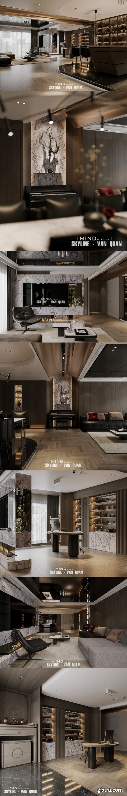 Living Room – Kitchen Interior by Trung Nghia