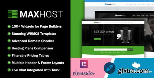 Themeforest - MaxHost - Web Hosting, WHMCS and Corporate Business WordPress Theme with WooCommerce 15827691 v9.7.3 - Nulled
