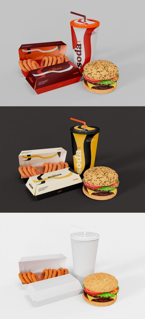 Fast Food Set Mockup 592346970