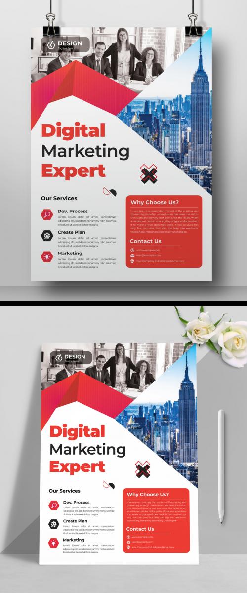 Digital Marketing Creative Flyer Design Template 572128305