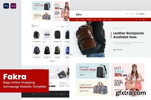 Fakra - Bags Store Online Website Design Template Z8RAKLX