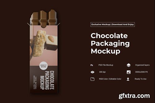 Chocolate Packaging Mockup 55E2QN4