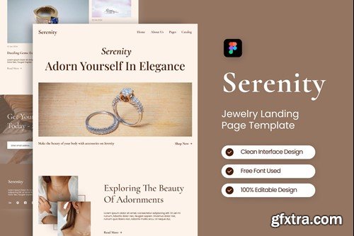 Serenity - Jewelry Landing Page Figma C87W8KW