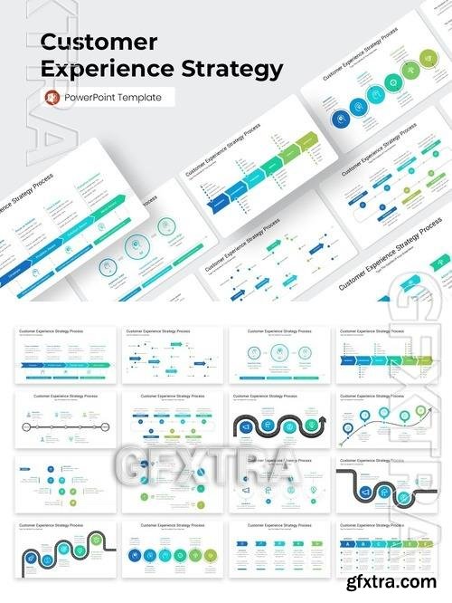 Customer Experience Strategy PowerPoint Template XD27TZ8