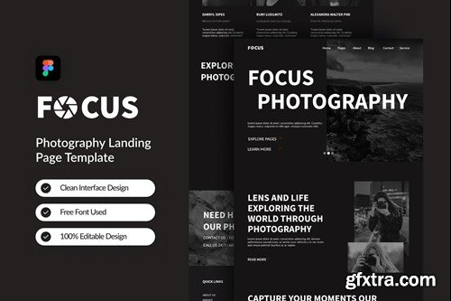 Focus - Photography Landing Page Figma 7E7VHDE