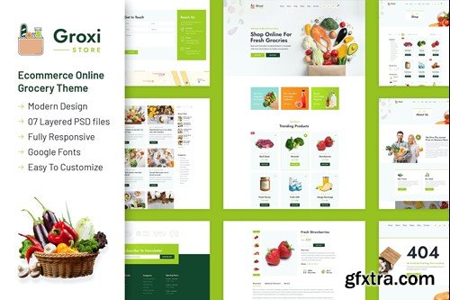 Groxi - Grocery Store Template W88JWNM